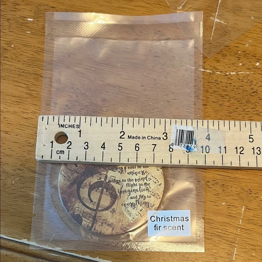 Musical Note Quote Double Sided Flat Scented Paper Ornaments Set of 9 New